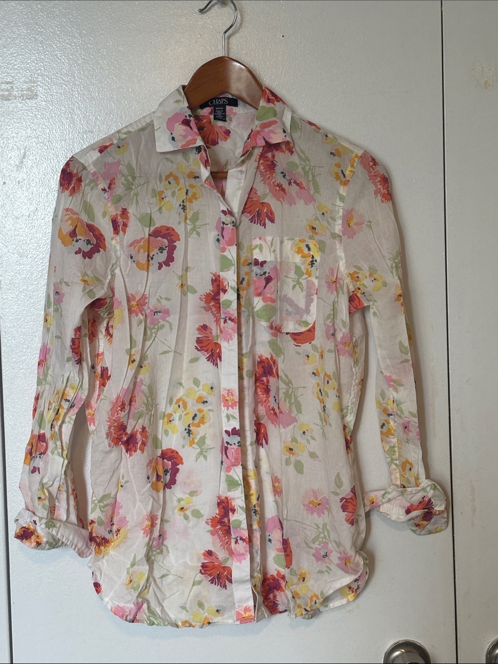 BNWOT Chaps sheer Blouse